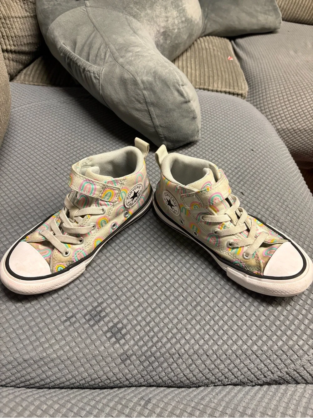 Converse Chuck Taylor Malden Street Mid Rainbows Youth Size 1 Pastel Shoes